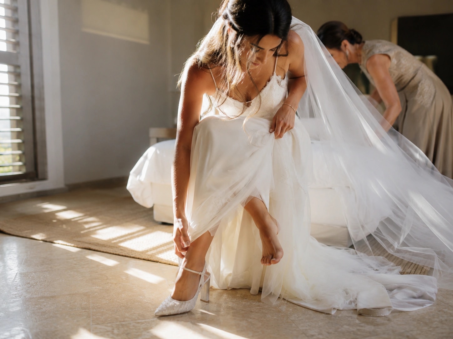 Préparatifs de mariée en lumière naturelle