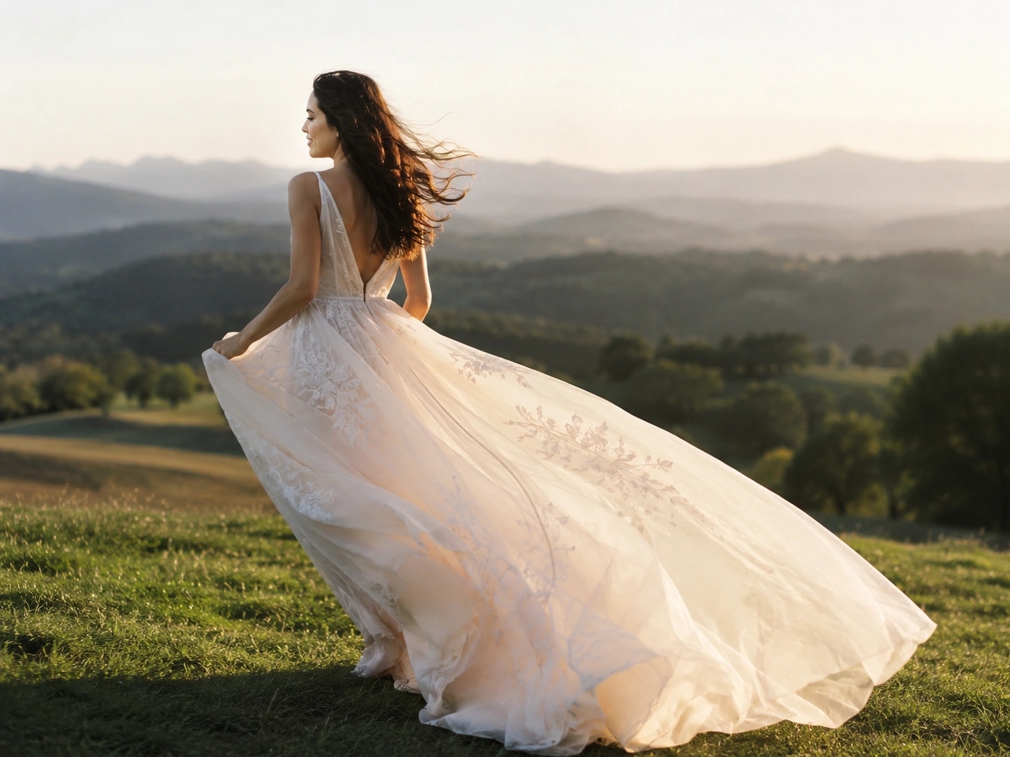 Portrait de mariée dans un décor naturel